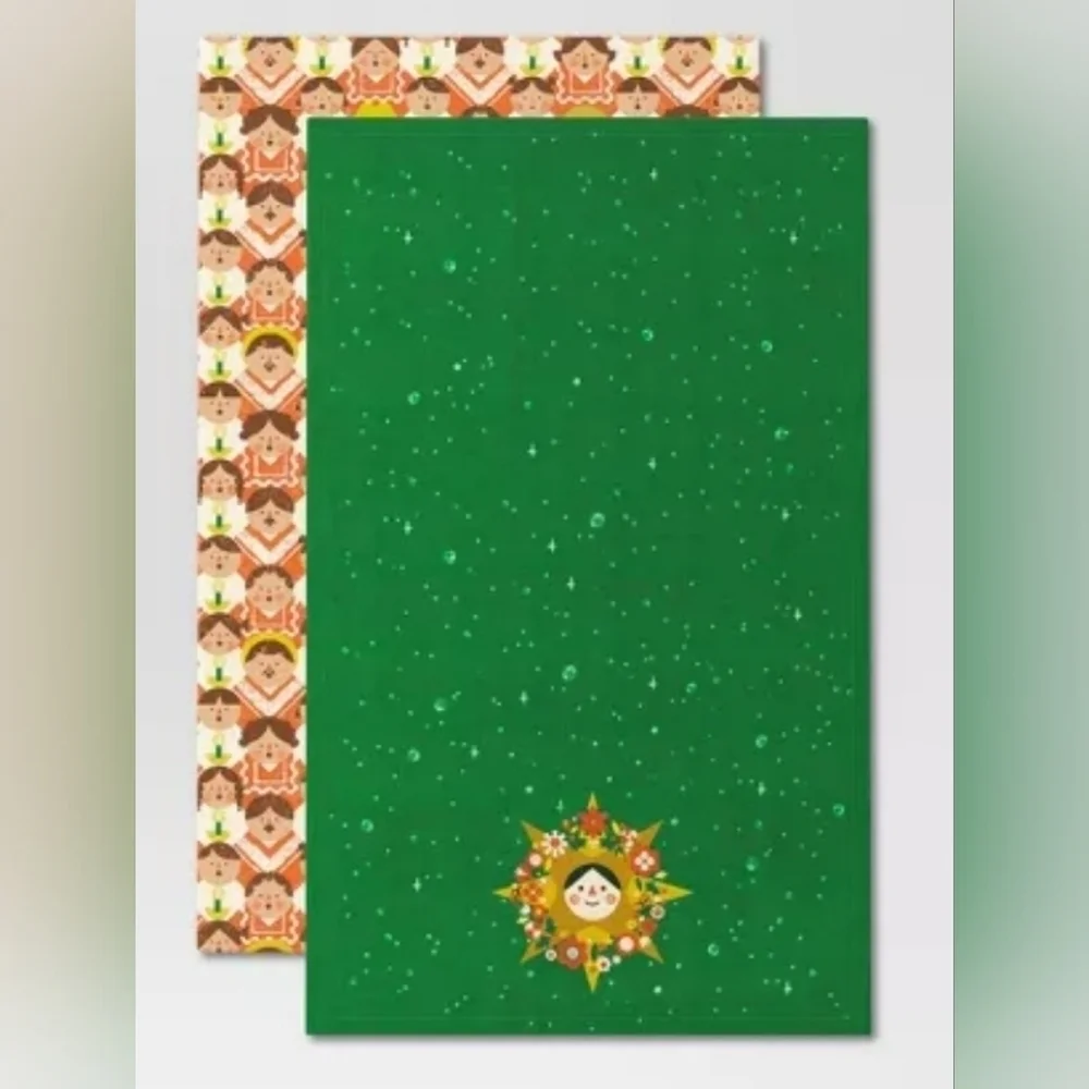 2pc Cecilia Ruiz Christmas Design Kitchen Towel from Wondershop New Item